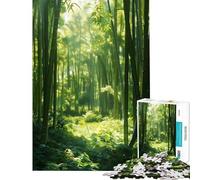 Puzzle da 1000 pezzi per adolescenti foresta di bambù puzzle alla luce del sole per adulti gioco pratico difficile regalo antistress (dimensioni 38x26cm)