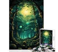 Puzzle da 1000 pezzi per adolescenti Foresta Infinita Magica Decorazione per la casa Giocattoli Opere d'arte Regalo Giochi divertenti Lista dei desideri con Babbo Natale (Dimensioni 38x52cm)