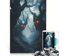 Puzzle da 1000 pezzi per adolescenti: Foresta Maledetta con Occhi Rossi, Giochi Rilassanti, Attività Divertenti da Fare a Casa, Regali Unici per Compleanno e Natale 38x52cm