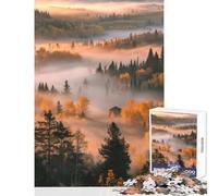 Puzzle da 1000 pezzi per adolescenti Foresta nebbiosa Alba Giocattoli antistress Regali di Babbo Natale segreto Giochi educativi Migliorare l'amore tra coppie Dimensioni 50x75cm