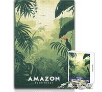 Puzzle da 1000 pezzi per adolescenti Foresta pluviale amazzonica Gioco impossibile Regali per donne Regali di Babbo Natale segreto Dimensioni 50x75cm