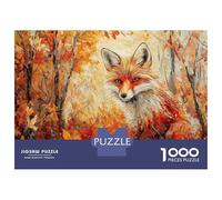 Puzzle Da 1000 Pezzi Per Adolescenti Fox in Autumn Forest Puzzle Per Adolescenti Giocattoli Fai Da Te Corsa Di Velocità Manuale Regali Unici Per Compleanno E Natale 38x26cm/1000pcs