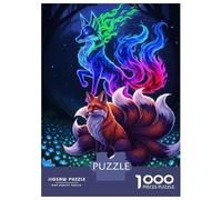 Puzzle Da 1000 Pezzi Per Adolescenti Fox Spirits in A Floral Glade Puzzle Per Adulti Giochi Rilassanti Taglio Di Precisione Regali Per Amici E Familiari 38x26cm/1000pcs