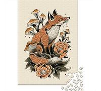 Puzzle Da 1000 Pezzi Per Adolescenti Fox Tattoo Design Puzzle Per Adulti Giochi Per Famiglie Decorazione Da Parete Regali Unici Per Compleanno E Natale 38x26cm/1000pcs