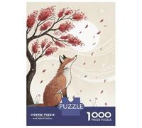 Puzzle Da 1000 Pezzi Per Adolescenti Fox Under Autumn Tree Puzzle Per Adolescenti Gioco Pratico Decorazione Perfetta Per È Ideale Come Regalo 38x26cm/1000pcs