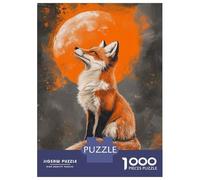 Puzzle Da 1000 Pezzi Per Adolescenti Fox Under Moonlight Puzzle Per Adulti Gioco Per Famiglie Assemblaggio Di Modelli Regali Unici Per Compleanni E Occasioni Speciali 70x50cm/1000pcs