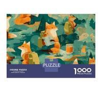 Puzzle Da 1000 Pezzi Per Adolescenti Foxes Hiking in The Mountains Adolescenti Puzzle Giochi Rilassanti Difficili Regali Difficili Per Amici E Familiari 38x26cm/1000pcs