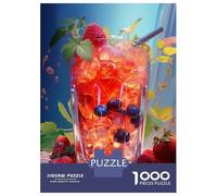Puzzle Da 1000 Pezzi Per Adolescenti Fruit Smoothie with Blueberries Puzzle Per Adulti Giochi Per Famiglie Migliorano La Memoria Giochi Stimolanti Regali 52x38cm/1000pcs