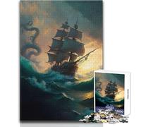 Puzzle da 1000 pezzi per adolescenti "Fuga dal Kraken", gioco educativo per famiglie, sfida difficile, regalo di compleanno, dimensioni 50x75cm