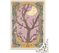 Puzzle Da 1000 Pezzi Per Adolescenti Full Moon Blossom Tarot Card Puzzle Per Adulti Giochi Rilassanti Decorazione Per La Casa Gioco Stimolante Regali 38x26cm/1000pcs