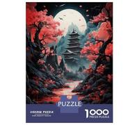 Puzzle Da 1000 Pezzi Per Adolescenti Full Moon Japanese Landscape Puzzle Per Adulti Giochi Rilassanti Decorazione Per La Casa Regali Di Compleanno E Unici 52x38cm/1000pcs