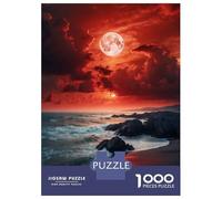 Puzzle Da 1000 Pezzi Per Adolescenti Full Moon Over The Ocean Puzzle Per Adulti Giochi Rilassanti Ma Divertenti E Umoristici È Ideale Come Regalo 38x26cm/1000pcs