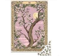 Puzzle Da 1000 Pezzi Per Adolescenti Full Moon Tarot Card Art Print Puzzle Per Adolescenti Gioco Pratico Migliora La Memoria Regali Per Amici E Familiari 52x38cm/1000pcs