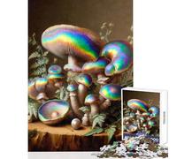 Puzzle da 1000 pezzi per adolescenti funghi Opam su ceppo giocattoli per la decorazione della casa fantastici regali e giocattoli gioco per famiglie interazione genitore-figlio dimensioni 38x52cm