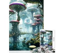 Puzzle da 1000 pezzi per adolescenti funghi rosa decorazione per la casa giocattoli fantastici regali e giocattoli gioco per famiglie interazione genitore-figlio dimensioni 38x26cm