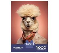 Puzzle Da 1000 Pezzi Per Adolescenti Funny Alpaca Animal Puzzle Per Adolescenti Giocattoli Fai Da Te Corsa Di Velocità Manuale Regali Unici Per Compleanno E Natale 52x38cm/1000pcs