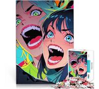 Puzzle da 1000 pezzi per adolescenti Furia al neon anime Difficile da completare ma divertente e umoristico Regali di Babbo Natale segreto 75x50cm