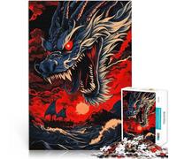 Puzzle da 1000 pezzi per adolescenti Furia del drago Difficile da completare ma divertente e umoristico Adatto per la decorazione del desktop 75x50cm