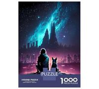 Puzzle Da 1000 Pezzi Per Adolescenti Future Night With My Dog Puzzle Giochi Divertenti Corsa Di Velocità Manuale Regali Unici Per Compleanno 38x26cm/1000pcs