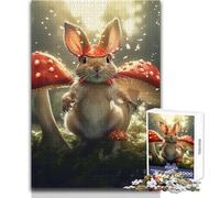 Puzzle da 1000 pezzi per adolescenti Fuzzy Mushroom Explorer, giochi educativi ma anche un regalo divertente e umoristico per compleanni, dimensioni 38x52cm