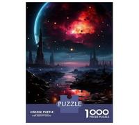 Puzzle Da 1000 Pezzi Per Adolescenti Galactic Cityscape with Lava River Puzzle Gioco Per Famiglie Regali Per Donne Divertimento A Casa Attività, 52x38cm/1000pcs