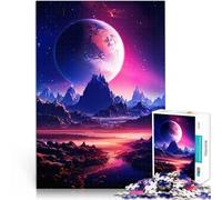 Puzzle da 1000 pezzi per adolescenti Galactic Luna Wilderness Allena il tuo cervello e le tue mani Lista dei desideri con Babbo Natale 75x50cm