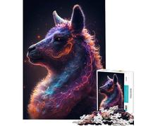 Puzzle da 1000 pezzi per adolescenti galassia alpaca lama meme giochi educativi gioco stimolante giocattolo regalo per compleanni regalo per donne (dimensioni 38x52cm)