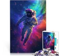 Puzzle da 1000 pezzi per adolescenti Galassia arcobaleno dell'astronauta Gioco impegnativo Migliorare l'amore tra le coppie 52x38cm