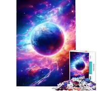 Puzzle da 1000 pezzi per adolescenti galassia surreale pianeta neon puzzle da 1000 pezzi decorazione per la casa giocattolo antistress ideale come regalo (50x75cm)