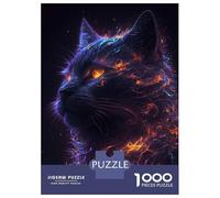 Puzzle Da 1000 Pezzi Per Adolescenti Galaxy Cat on Fire Puzzle Per Adulti Giochi Rilassanti Analisi E Logica Regali Di Natale E Compleanno 70x50cm/1000pcs
