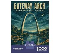 Puzzle Da 1000 Pezzi Per Adolescenti Gateway Arch National Park Vintage Puzzle Per Adulti Giochi Per Famiglie Migliora La Memoria Regalo Di Compleanno, Regali, 70x50cm/1000pcs