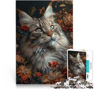 Puzzle da 1000 pezzi per adolescenti Gatto ~ Aiuta il cervello ad allenare i giocattoli che creano dipendenza per coltivare la pazienza Adatto alle coppie 38x26cm