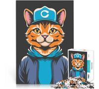 Puzzle da 1000 pezzi per adolescenti Gatto alla moda e alla moda Gioco intellettuale giocattolo offerte come regali per tutta la famiglia 38x26cm