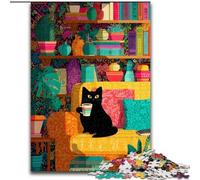 Puzzle da 1000 pezzi per adolescenti, gatto astratto, gioco stimolante e gioco in famiglia, un'opera d'arte per bambini dai 14 anni (dimensioni 50x75cm)