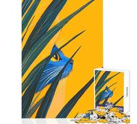 Puzzle da 1000 pezzi per adolescenti Gatto blu nell'erba alta Giocattolo educativo Regalo di compleanno Gioco rompicapo Collezione di artisti Belle arti Dimensioni 38x26cm
