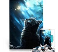 Puzzle da 1000 pezzi per adolescenti Gatto carino, gattino, lucciola Taglio di precisione Ogni pezzo è unico - Gioco divertente e stimolante per tutta la famiglia 38x26cm