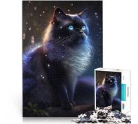 Puzzle da 1000 pezzi per adolescenti Gatto carino per il giocattolo di sfida del gioco educativo con poster abbinato e foglio di quiz 52x38cm