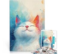 Puzzle da 1000 pezzi per adolescenti Gatto Cosmico Sognante Allena il tuo cervello e le tue mani Decorazioni e regali unici per la casa 52x38cm
