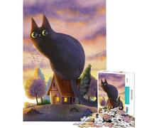Puzzle da 1000 pezzi per adolescenti Gatto Gigante di Giorno Modello Difficile e Sfida Gioco Impossibile da Assemblare Adatto a Persone dai 14 anni in su (38x52cm)