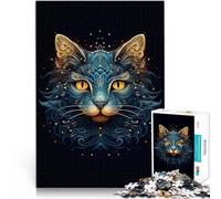 Puzzle da 1000 pezzi per adolescenti gatto kintsugi astratto Giocattoli per l'intrattenimento in famiglia Regalo di opere d'arte 38x26cm