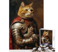 Puzzle da 1000 pezzi per adolescenti gatto medievale giocattoli antistress regalo per compleanni gioco educativo aiuta ad allenare il cervello (dimensioni 38x26cm)