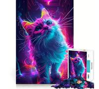 Puzzle da 1000 pezzi per adolescenti Gatto nel castello,festa rave,taglio netto,gioco cognitivo divertente,gioco per il tempo libero,Natale,decorazione per la casa (38x52cm)