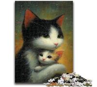 Puzzle da 1000 pezzi per adolescenti Gatto nero per età 14 anni e oltre Giocattolo educativo intellettuale decomprimente Ottimo regalo 50x75cm
