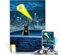 Puzzle da 1000 pezzi per adolescenti Gatto pipistrello Difficile da completare ma divertente e umoristico Decorazione d'arte per la casa 52x38cm