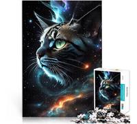 Puzzle da 1000 pezzi per adolescenti Gatto spaziale 2 Antistress Vacanza in patria Uccidere il tempo Migliorare l'amore tra le coppie 38x26cm