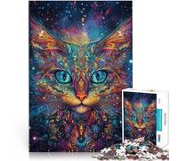 Puzzle da 1000 pezzi per adolescenti Gatto spaziale Giocattolo educativo intellettuale decomprimente Adatto per la decorazione del desktop 70x100cm