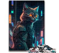 Puzzle da 1000 pezzi per adolescenti, gatto, umano, gioco impegnativo e decorazione da parete per famiglie, regali unici per compleanno e Natale, 26x38cm