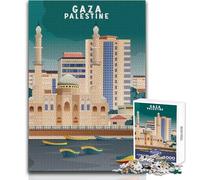 Puzzle da 1000 pezzi per adolescenti Gaza Palestina Design Arte Rilassante Tempo libero Preciso Incastro Precisione Giocattolo Dimensioni 50x75cm