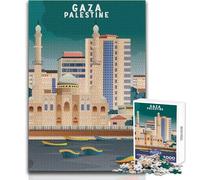 Puzzle da 1000 pezzi per adolescenti Gaza Palestina Design Arte Rilassante Tempo libero Preciso Incastro Precisione Giocattolo Dimensioni 38x52cm