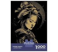 Puzzle Da 1000 Pezzi Per Adolescenti Geisha Portrait in Gold And Black Puzzle Per Adolescenti Giocattoli Antistress Regalo Di Compleanno, Natale 52x38cm/1000pcs